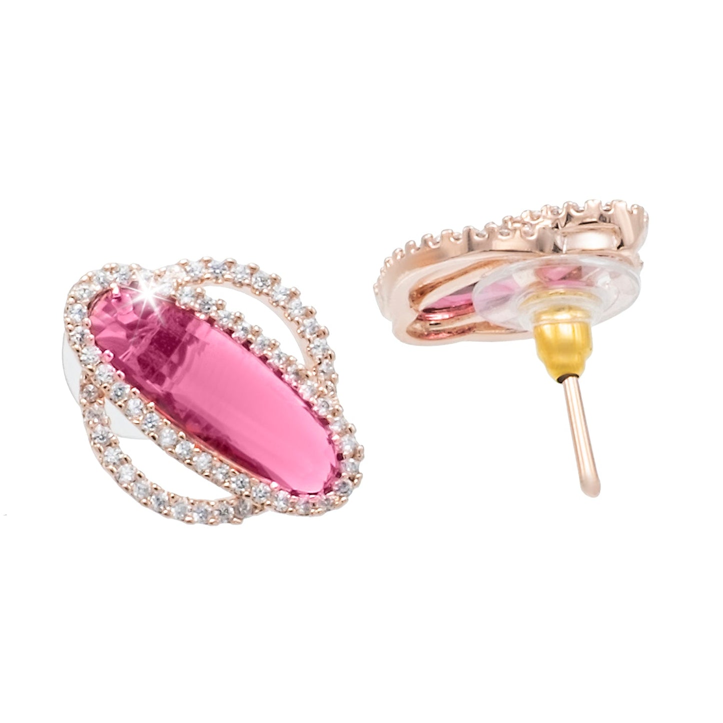 Shining Jewel by Shivansh Western Elegant Rose Gold-Plated CZ Stone & Crystals & AD with Maching Dailywear Partywear Earring Pendant Set for Women (SJN_310_RG_MT)