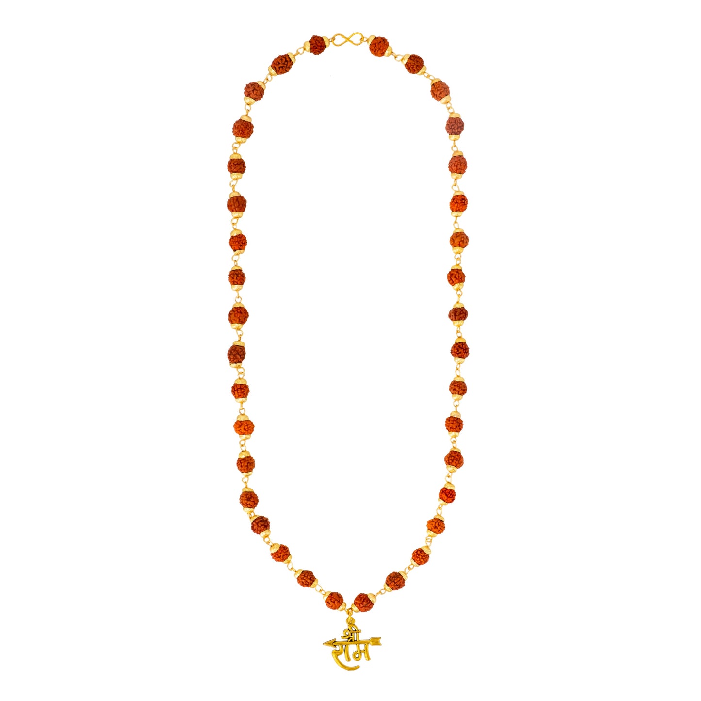 Shining Jewel by - Shivansh Tranditional Gold Plated Lord Shri Ram Rudraksha Pendant Locket for Men (SJN_321_G)