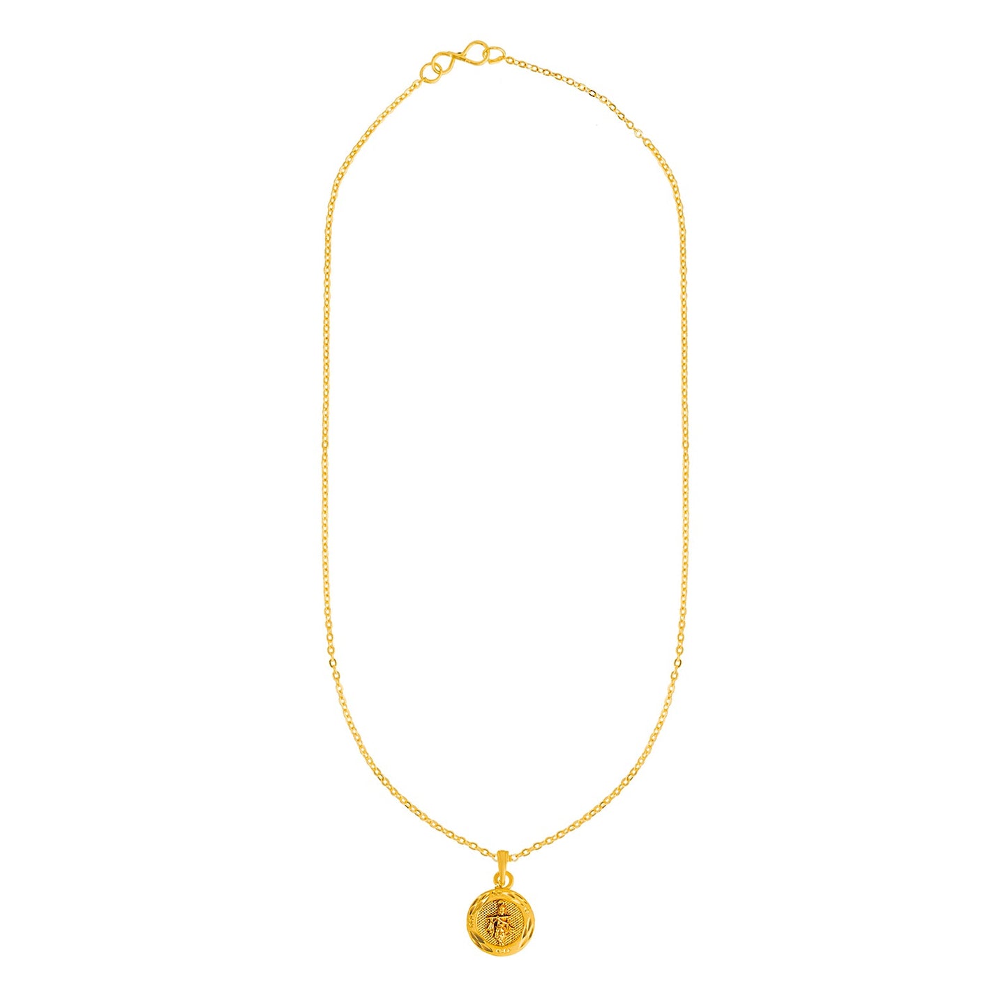 Shining Jewel by Shivansh Gold Plated Ram Coin Pendant Chain Necklace for Women & Girls SJN_338_R