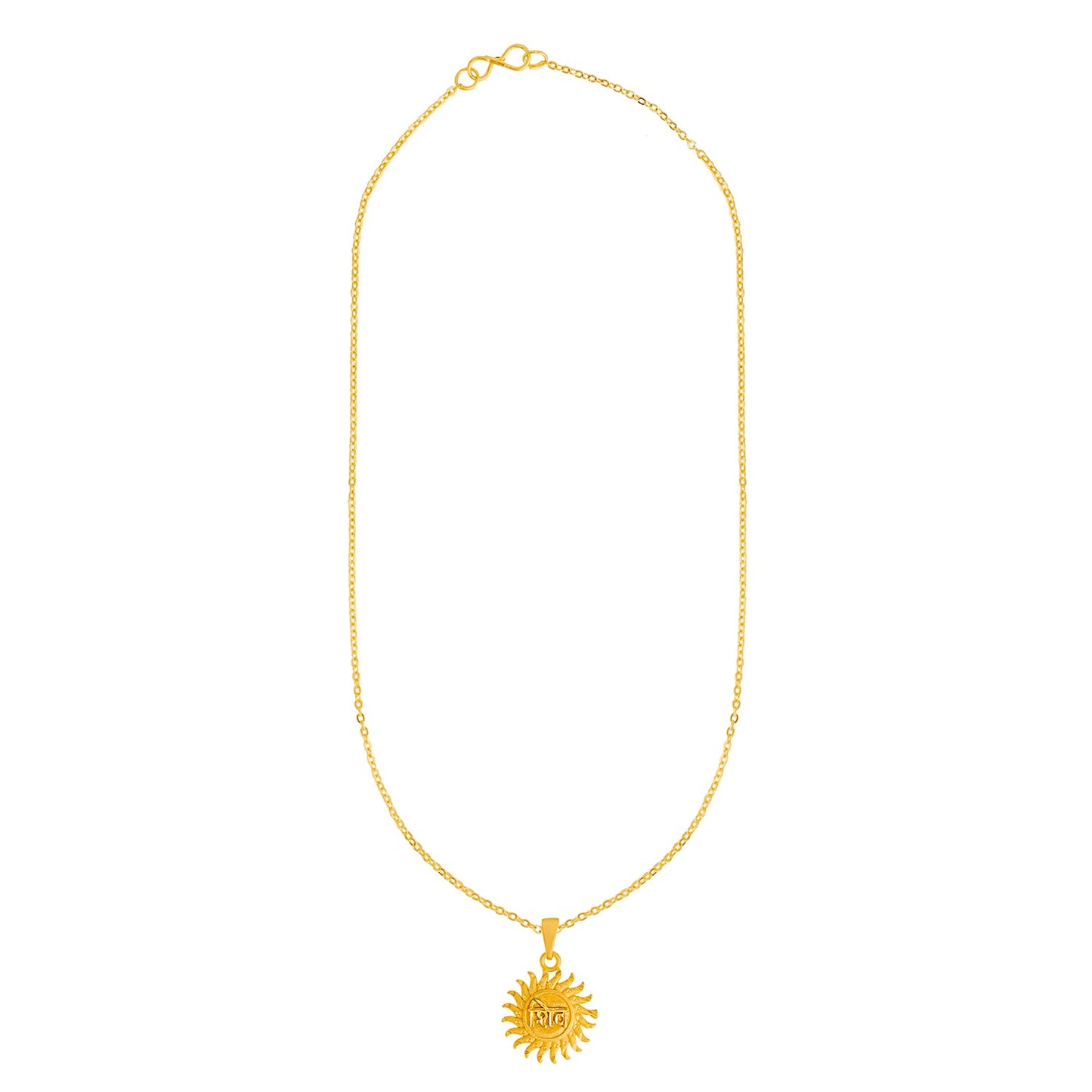 Shining Jewel by Shivansh Gold Plated Shiv Coin Pendant Chain Necklace for Women & Girls SJN_338_S