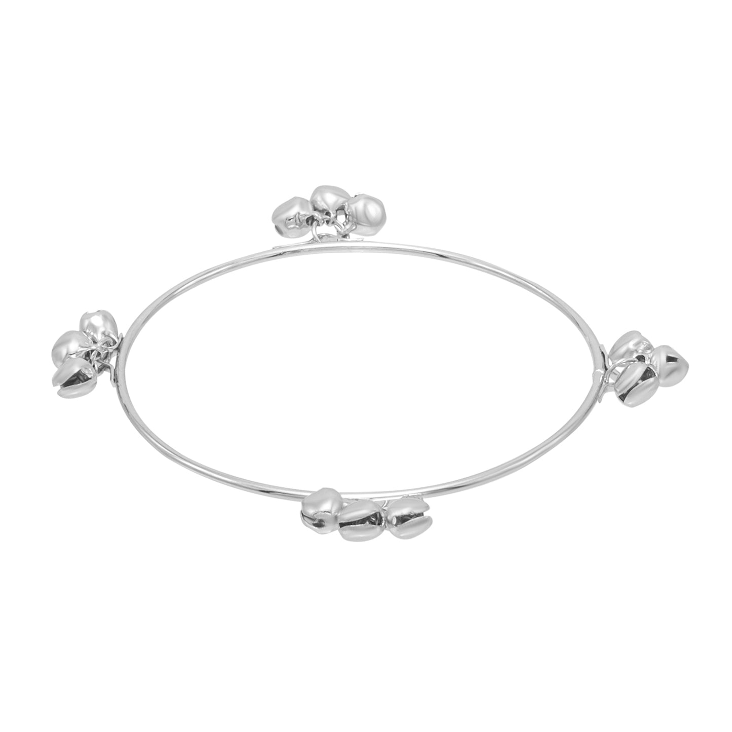Antique Silver Plated Ghungroo Design Bangle For Women (SJ_3590_S)