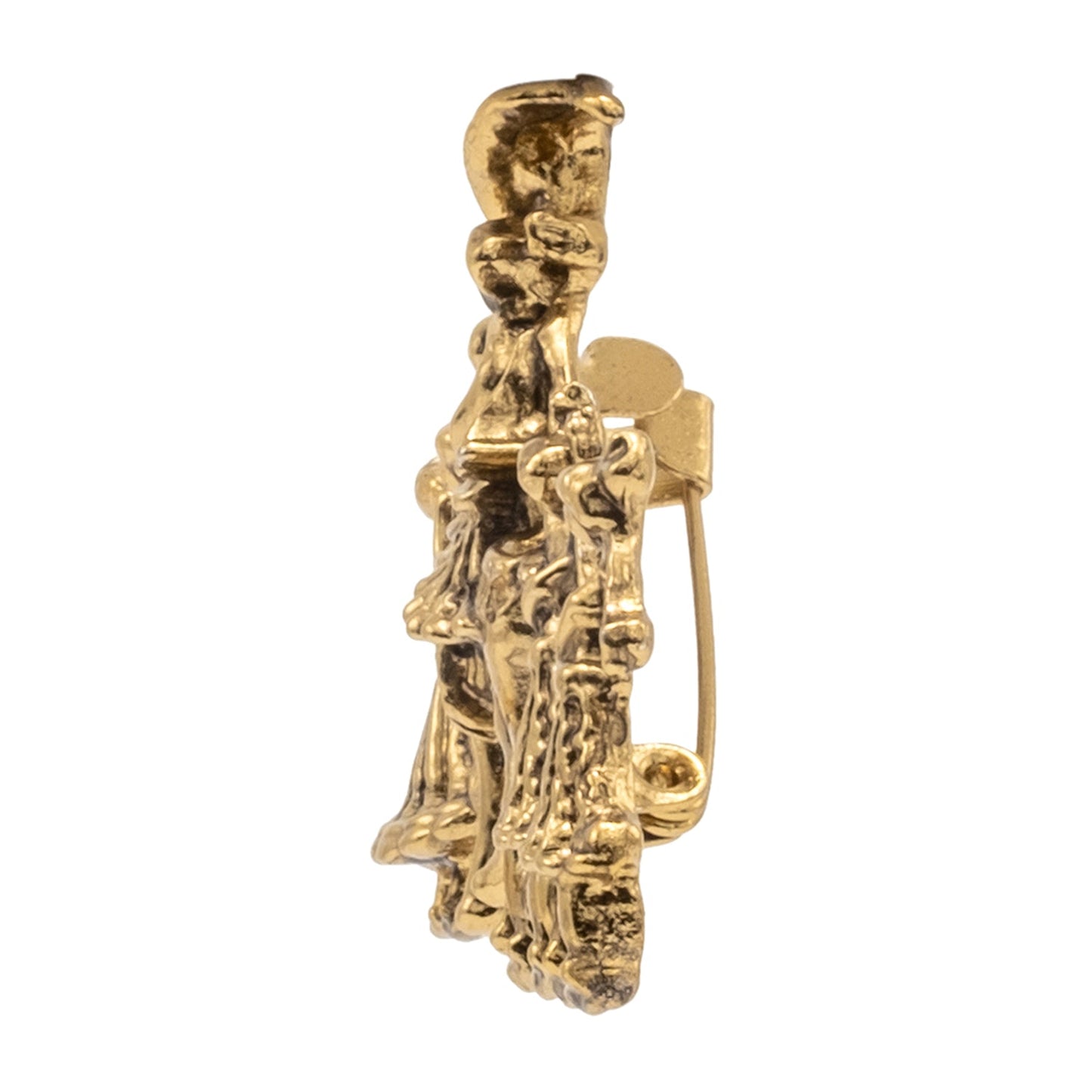 Gold Plated Elegant Brooch/ Lapel Pin For Men - Dulhan Barati Design (SJ_9109_G)