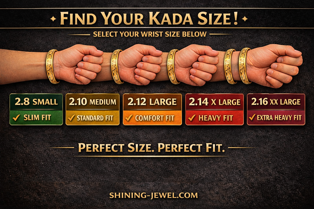 Shining Jewel - Traditional Indian Two Tone Silver Gold Plated Punjabi Sikh Brass Kada for Men - (SJ_3585_P)