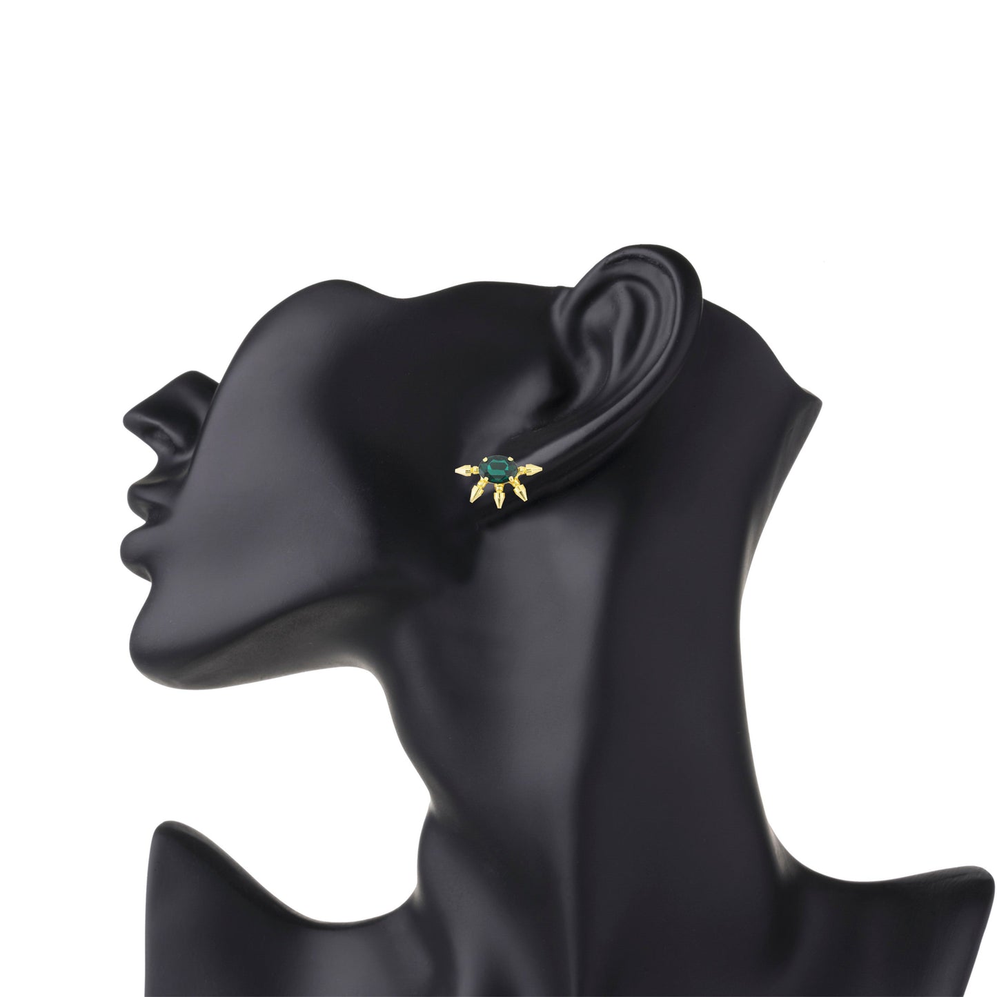 Gold Plated Fashionable Statement Stud Earrings (MD_04)
