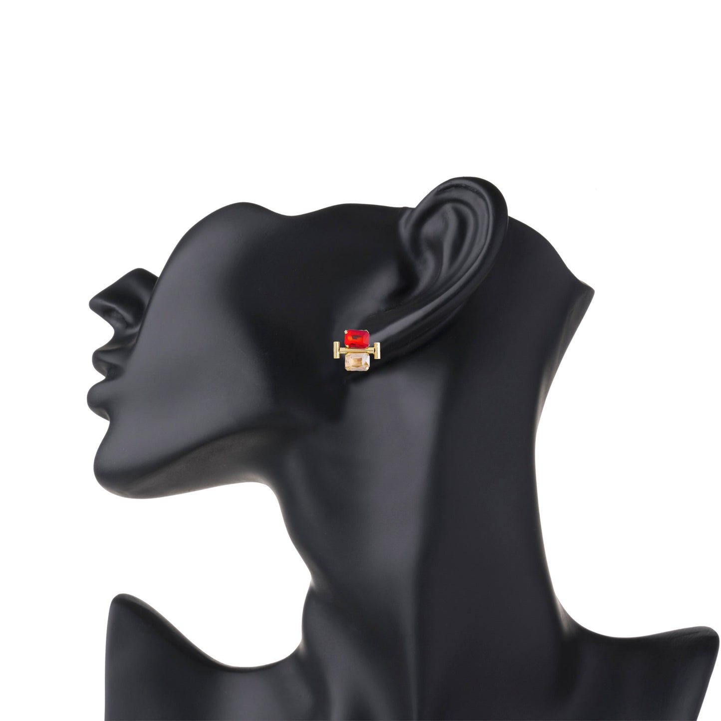 Gold Plated Fashionable Statement Stud Earrings (MD_13)