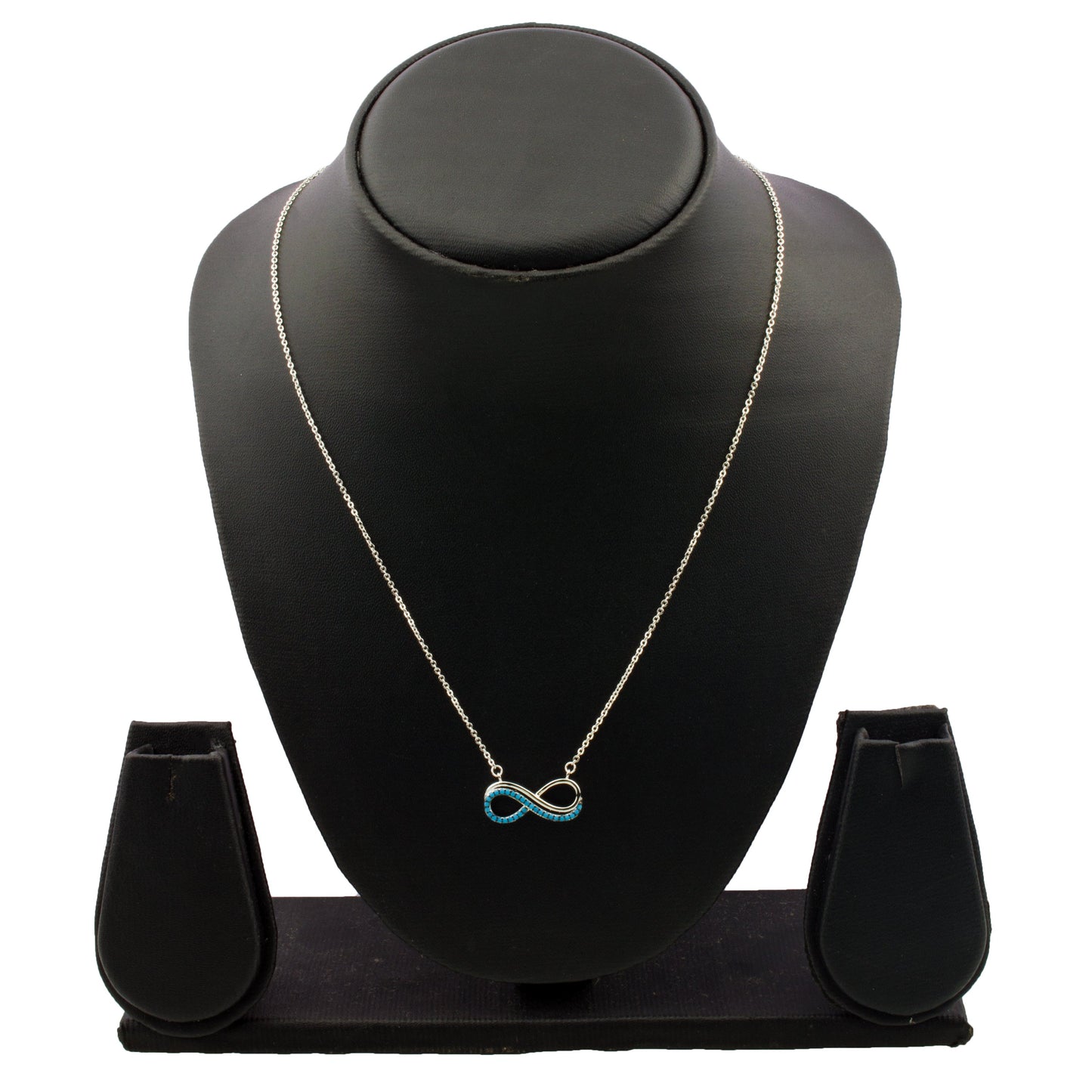 Sterling Silver Plated Valentine Romantic Heart and Infinity Pendant Necklace fir Girls, Teens & Women (MD_2038)