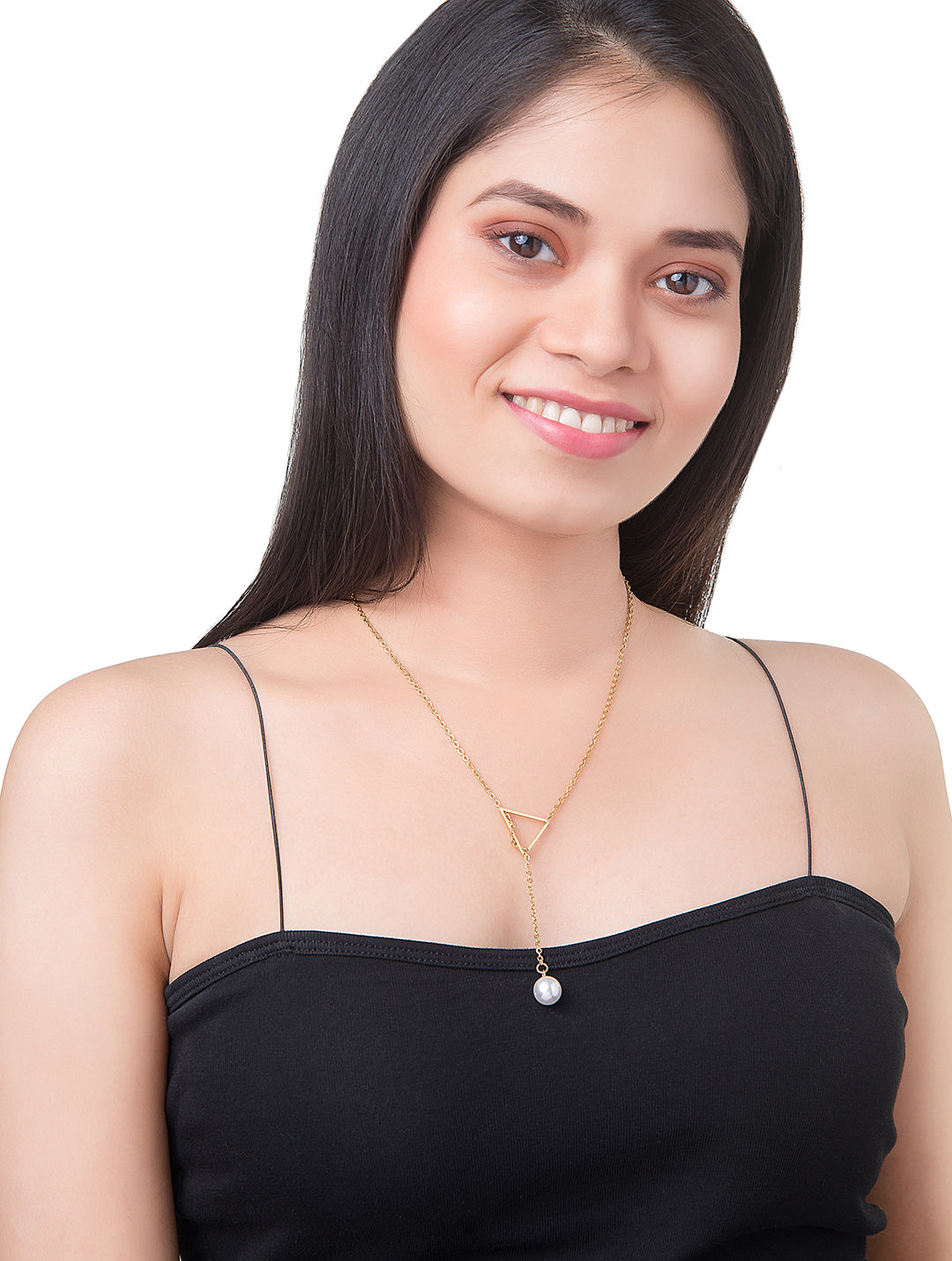 Gold Plated Stylish Designer Adjustable and Delicate Contemporary Geometric Pendent For Girls, Teens & Women (MD_2125)