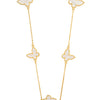 Mother of Pearl Gold Plated Butterfly Designer Chain  Necklace For Girls,Teens & Women MD_2152_W