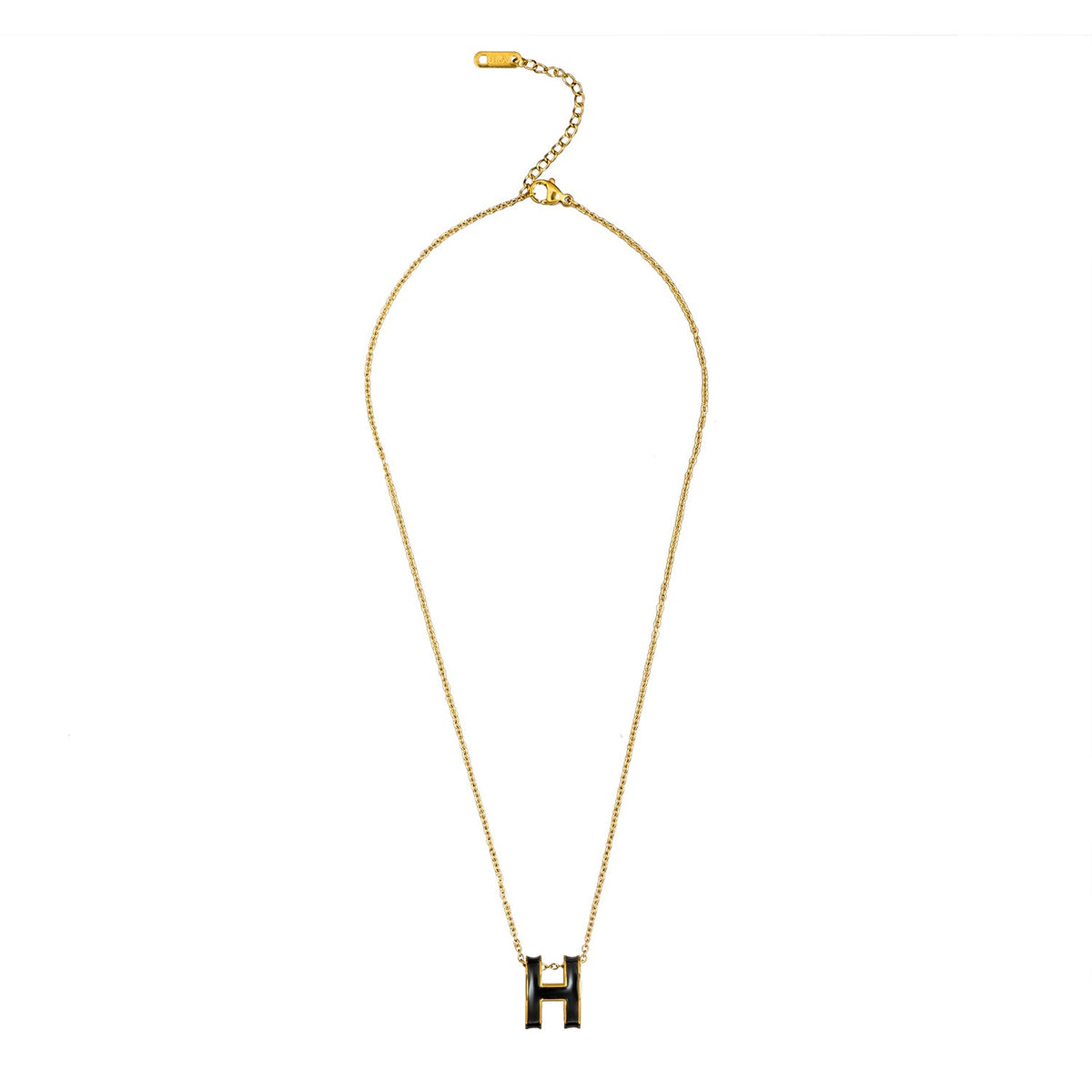 MOONDUST Gold Plated Stylish Delicate Pendant Necklace For Women (MD_2157_BK)