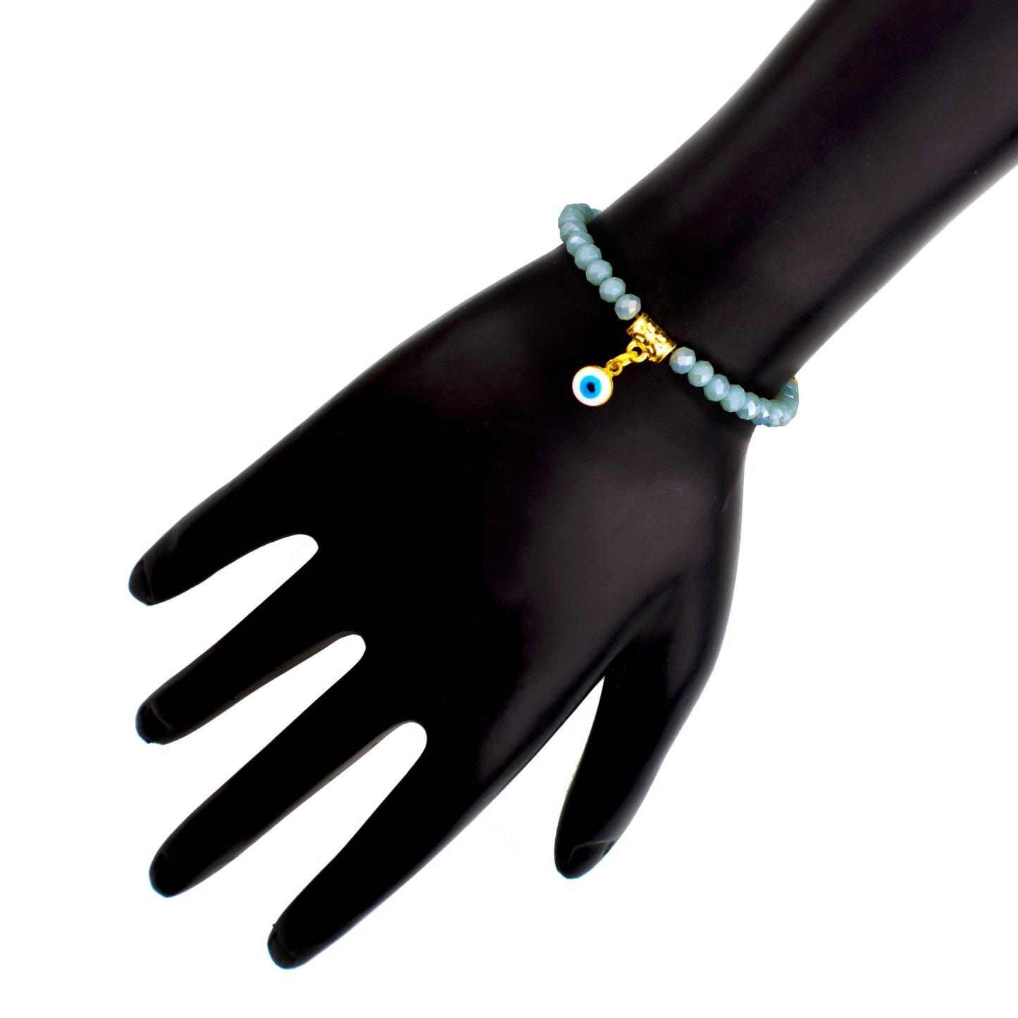 22K Gold Plated Evil Eye And Hand Of Hamsa, Hamza Charms Bracelet For Girls, Teens & Women (MD_3053)