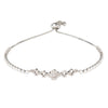 CZ Studded Silver Plated Stylish and Latest Designer Flower Charm Bracelet for Girls & Women (MD_3235_S)