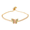 CZ Studded Gold Plated Designer Stylish and Latest Butterfly Charm Bracelet for Girls & Women (MD_3238_G)