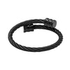 Designer Imported Flexible Rope Style Wraparound Kada Bangle Bracelet for (Unisex) MD_3278 (BK)