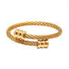 Gold Plated Designer Imported Flexible Rope Style Wraparound Kada Bangle Bracelet for (Unisex) MD_3278 (G)