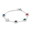 Silver Plated Multicolor Designer Bracelet For Girls, Teens & Women MD_3284_SMT
