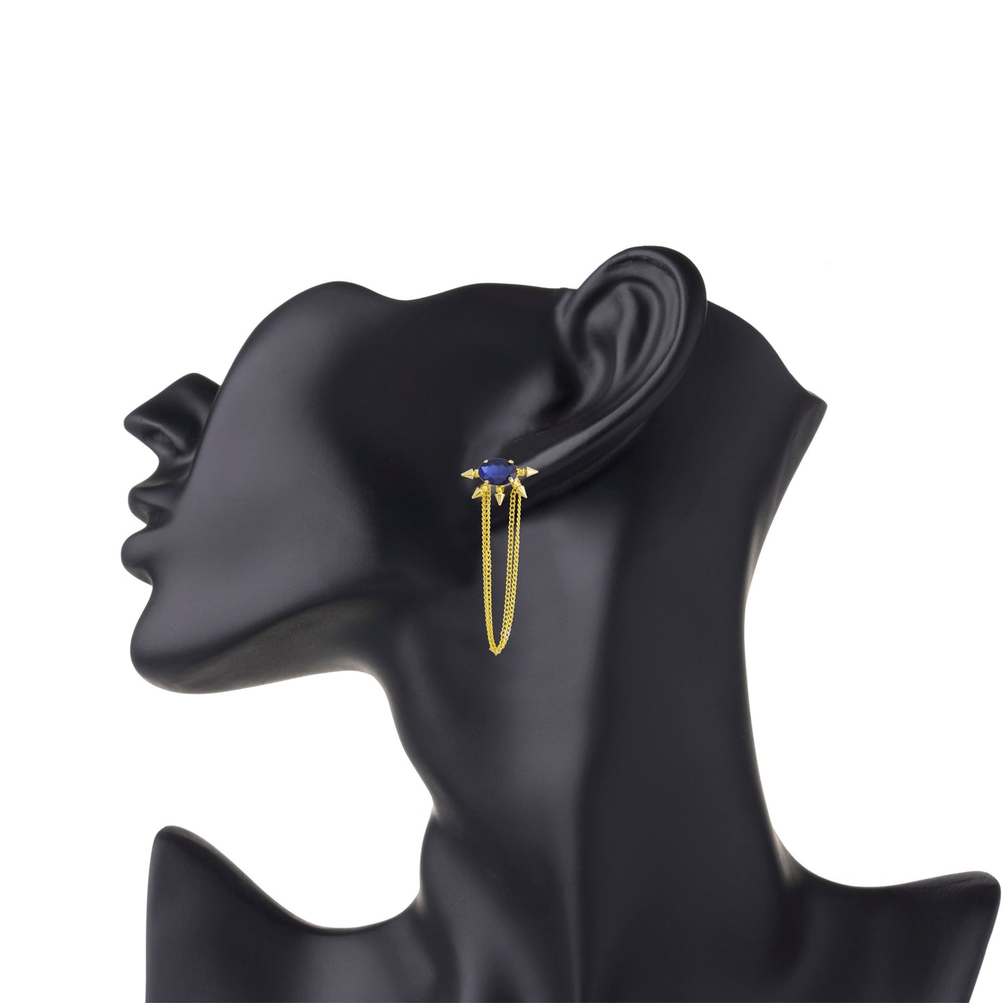 Gold Plated Fashionable Statement Partywear Tassel Earrings (MD_36)