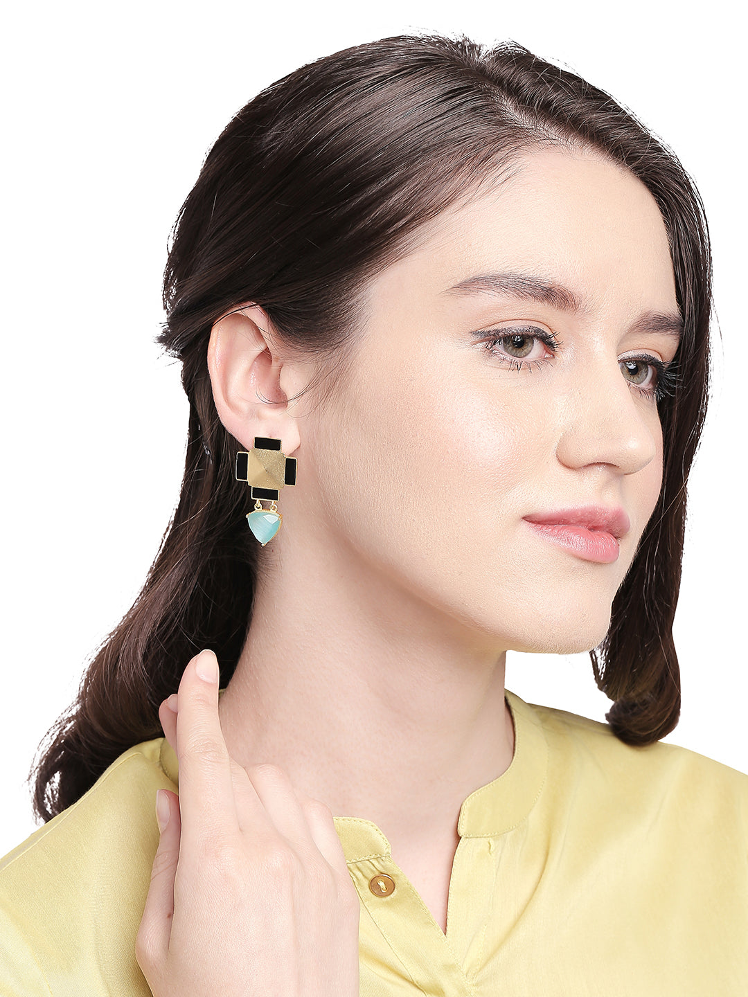 Semi Precious look Gemstone Fancy Latest & Designer Stud Earrings for Women (MD_68)