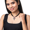 Shining Jewel Silver Oxidised Traditional Mangalsutra Thushi Necklace For Women & Girls (SJN_02)