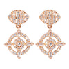 Shining Jewel Rose Gold Plated Solitaire, CZ, Crystal & AD Studded Mangalsutra Tanmaniya Pendant Necklace Jewellery Set with Earrings (SJN_116)