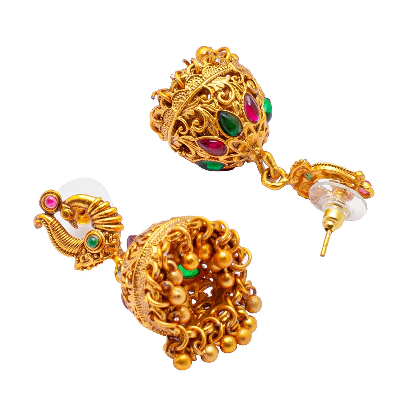 Shining Jewel Traditional Gold Plated Kundan Ethnic Bridal Choker Jewellery Set with Mathing Jhumka Earrings for women ( SJN_138)