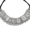 Shining Jewel Antique Silver Plated Oxidised Afghani Style Necklace Set for Women (SJN_174)
