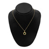 CZ and Crytal Studded Daily Wear Western Style Gold Plated Pendant Necklace For Women - Dark Green (SJN_217_R)