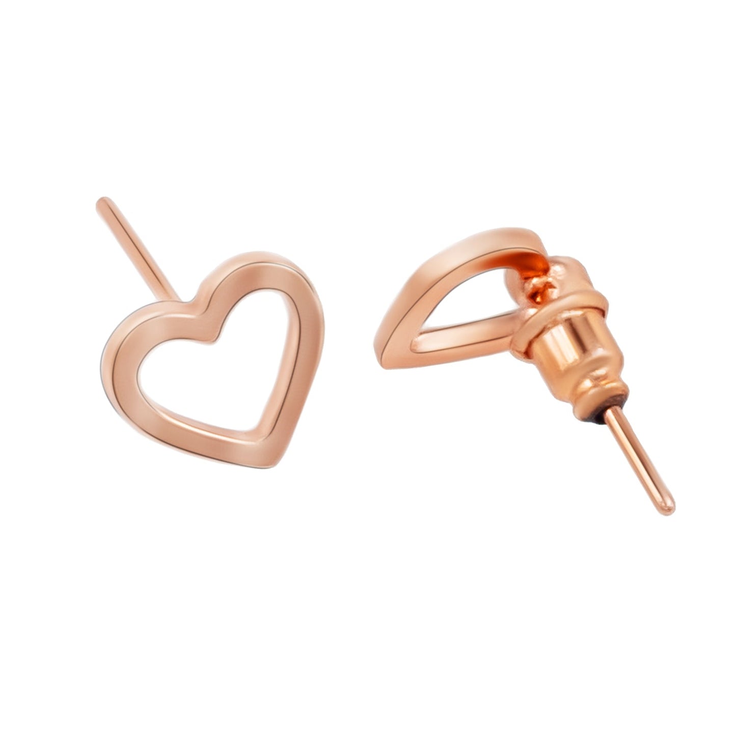 Rose Gold Plated Stainless Steel Valentine Infinity Love Pendant Locket Necklace Mangalsutra Set For Women With Matching Earrings (SJN_236_RG)