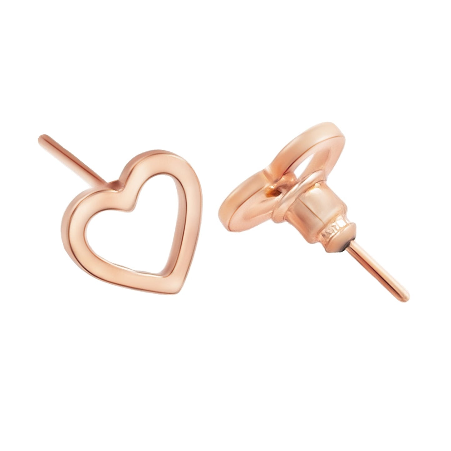 Rose Gold Plated Stainless Steel Valentine Infinity Love Pendant Locket Necklace Mangalsutra Set For Women With Matching Earrings (SJN_237_RG)