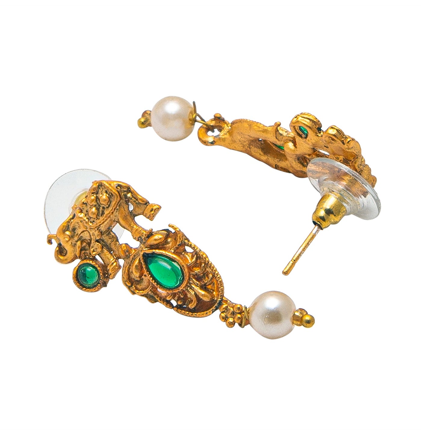 Shiining Jewel Gold Plated Temple Jewellery Choker Necklace Set for Women (SJN_70 G)