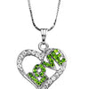 Shining Jewel Silver Rhodium Plated Heart Love Locket Pendant Valantine Gift Nekclace for Women (SJN_84_G)