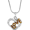 Shining Jewel Silver Rhodium Plated Heart Love Locket Pendant Valantine Gift Nekclace for Women (SJN_84_LC)