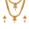 Shining Jewel Handcrafted Antique Gold Plated Jewellery Combo Bridal Dulhan Necklace Set With Matching Earring For Women (SJN_96)