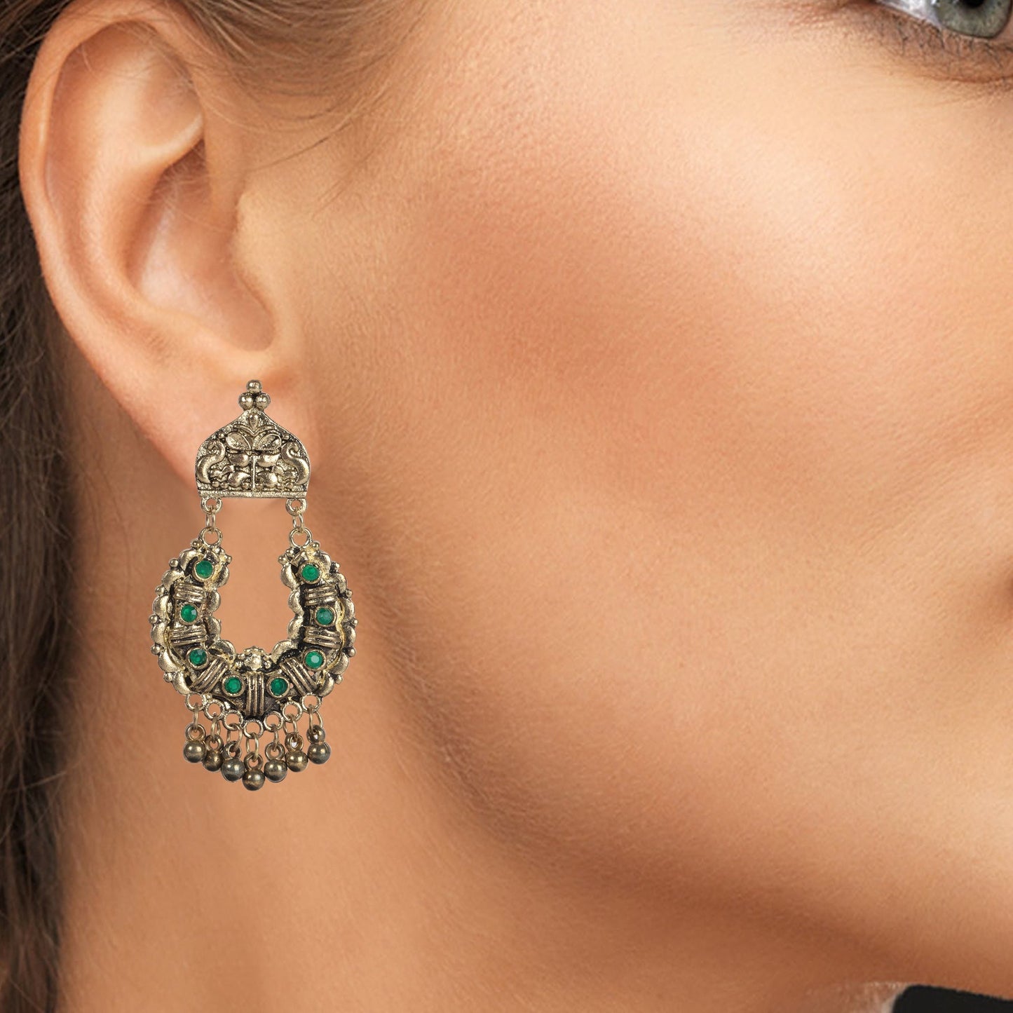 Antique Gold Plating Afghani Drop Earrings for Women & Girls (SJ_1343)