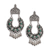 Antique Oxidised Silver Afghani Drop Earrings for Women & Girls  (SJ_1344)