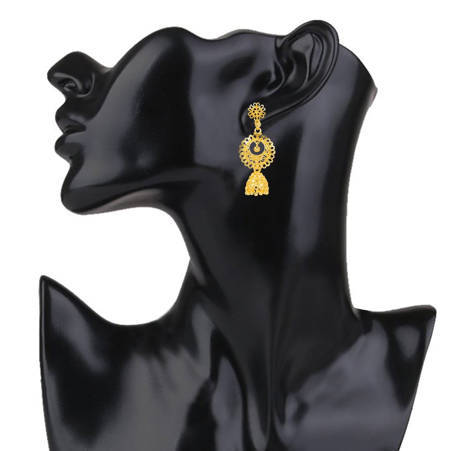 Traditional Gold Jhumki Earings (SJ_1354)