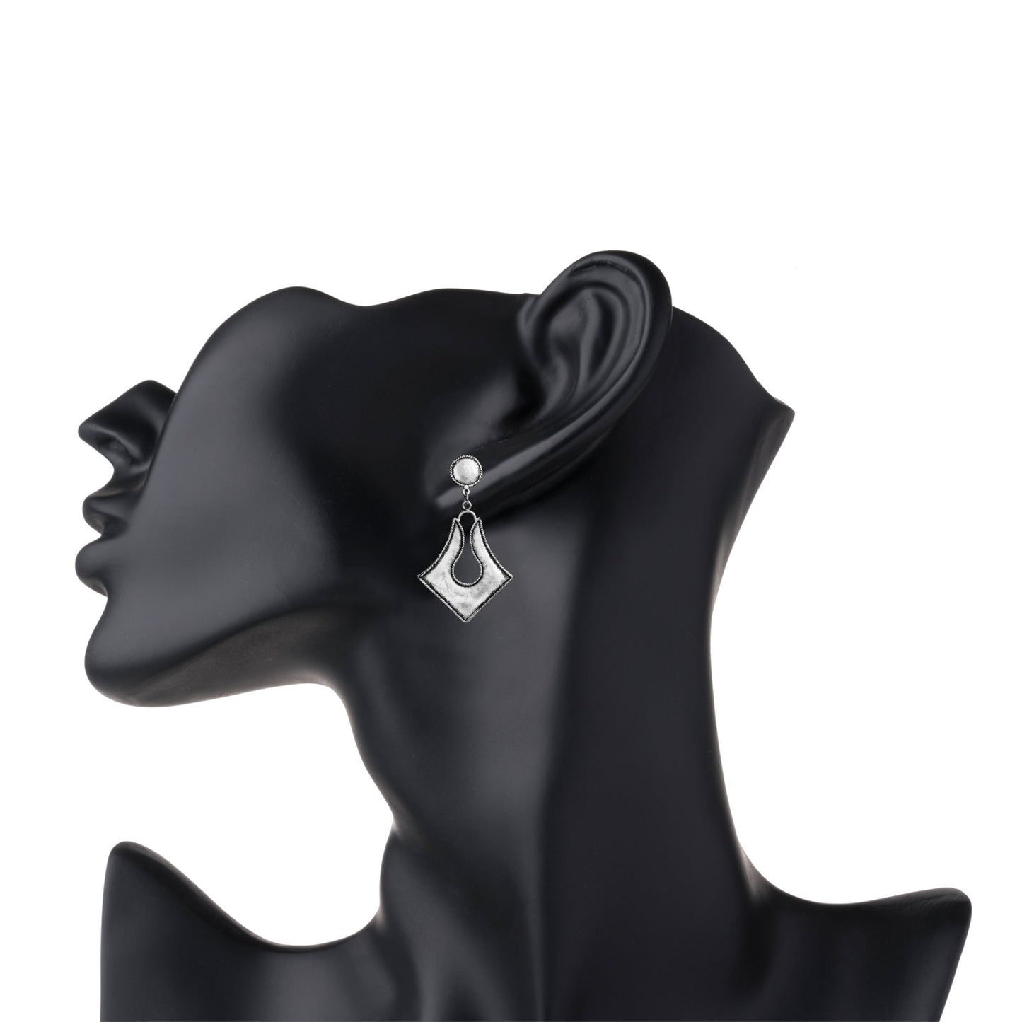 Antique Silver Lord Shiva Trishul Oxidised Earring For Women (SJ_1419)