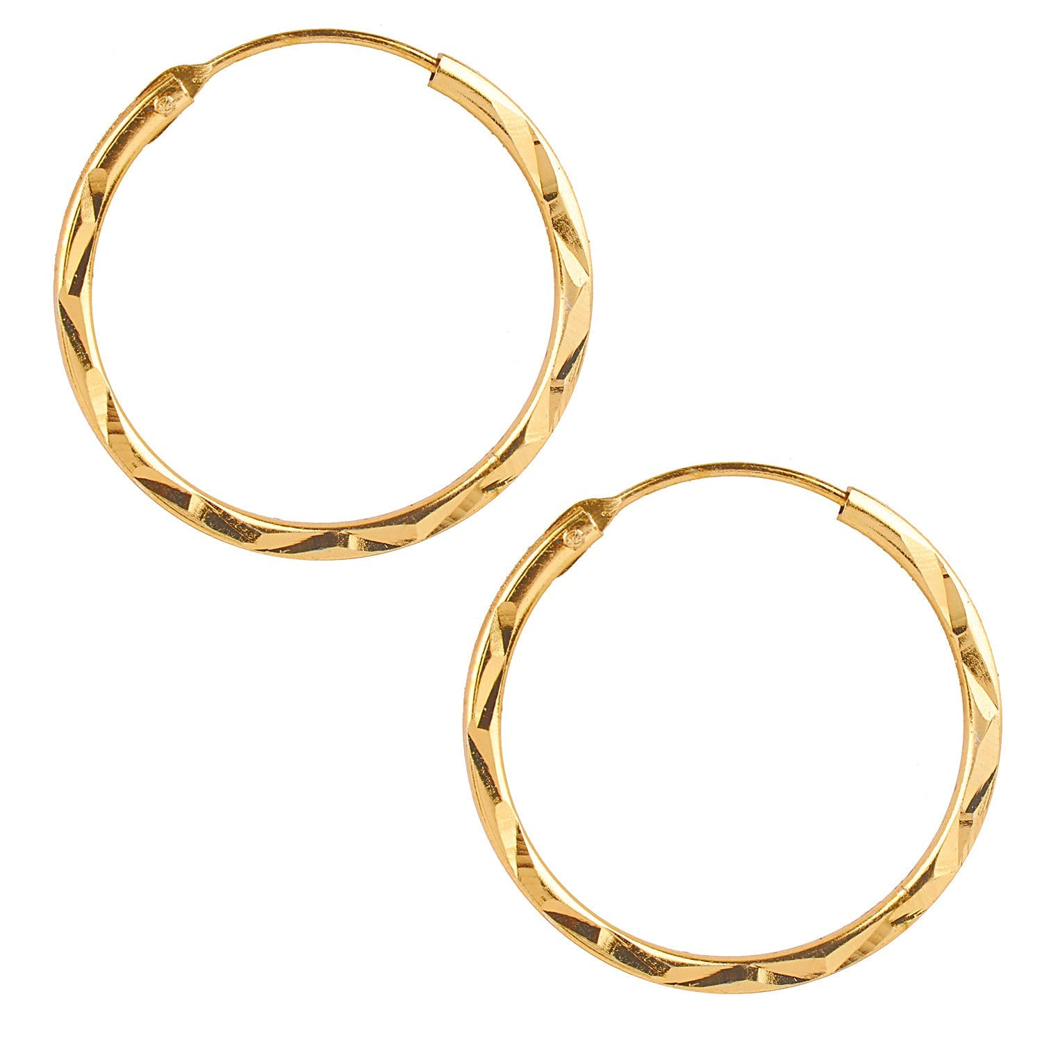 Gold Bali Hoop Earrings for Women (SJ_1484) – Shining Jewel