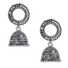 Antique Silver Oxidised Stylsh Designer Jhumki Earrings for Women (SJ_1587)