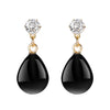 CZ, Crystal and Pearl Studded Imported Quality Designer Stylish Partywear Drop Earriongs for Girls and Women (SJ_1625)