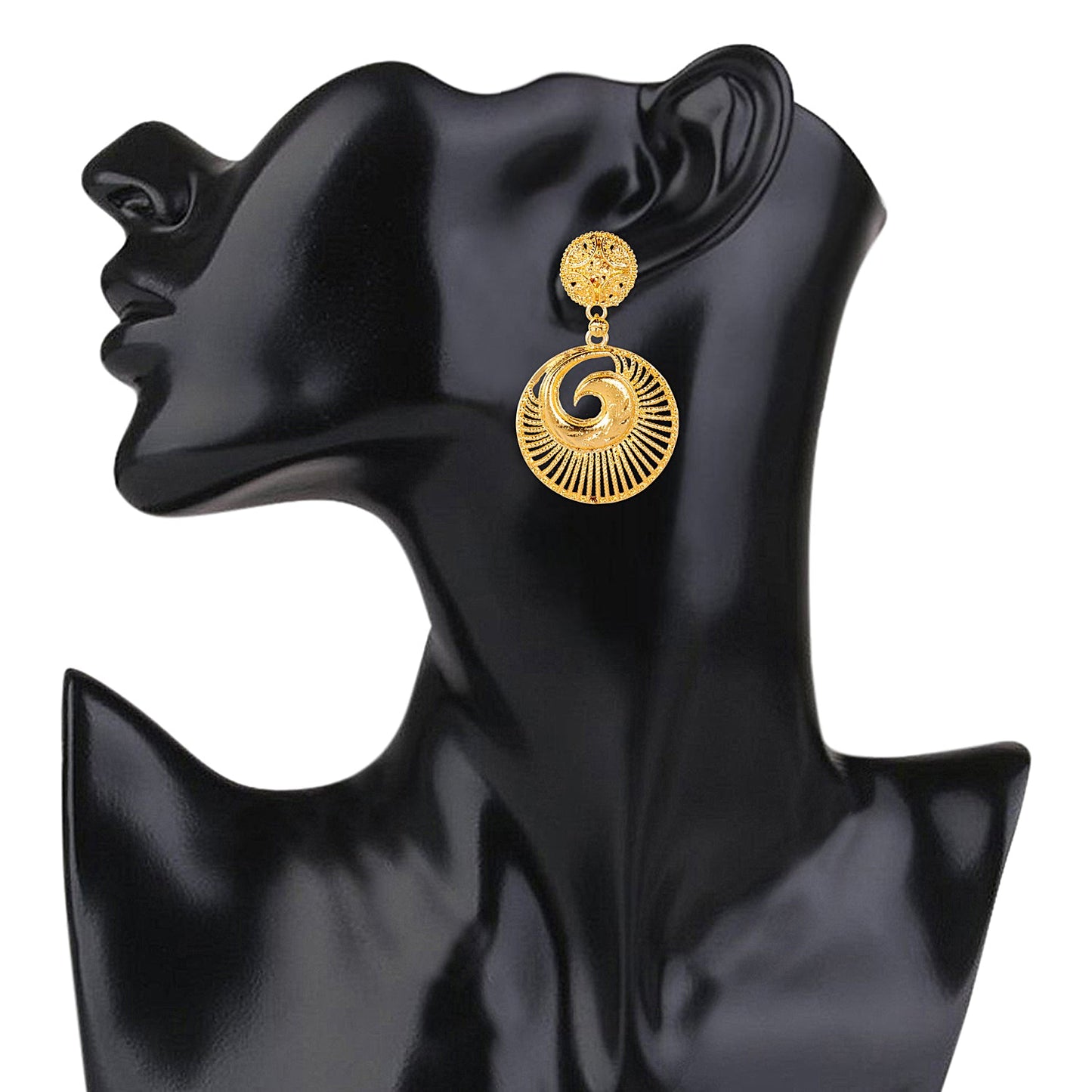 24K Gold Plated Traditional Chandelier Chandbali Gold Earrings for Women (SJ_1635)