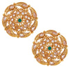18K Gold Plated Pure Copper Kundan, LCT, Pearls and CZ studded Traditonal Ethnic Stud Eaarrings for Women (SJ_1720)