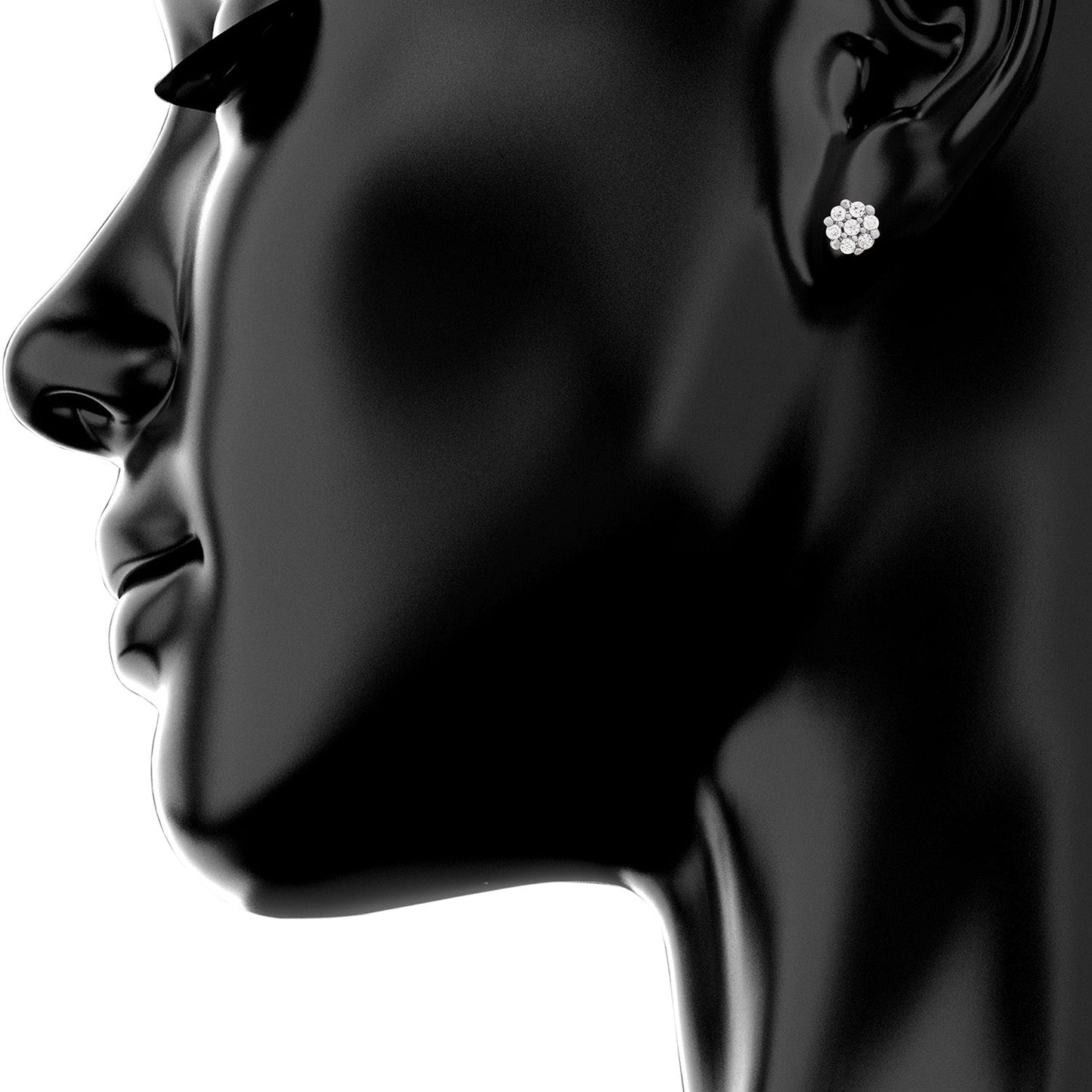 Traditional Star Oval Gold Earring (SJ_176)