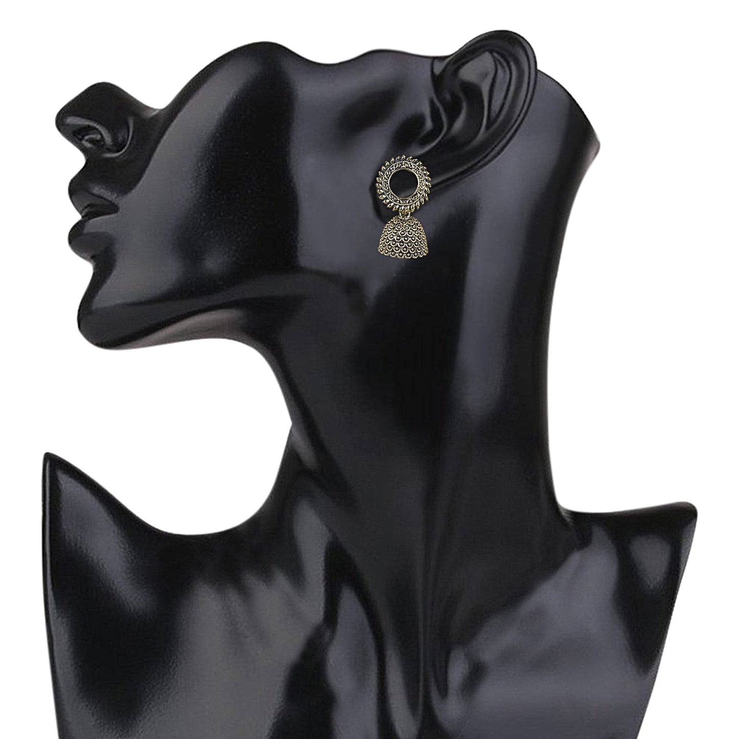 Traditional Oxidized Silver Jhumka Earrings for Women And Girls (SJ_1806)