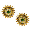 Gold Plated Kundan, LCT, Pearls and CZ studded Traditonal Ethnic Stud Eaarrings for Women (SJ_1898_G)