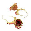 Shining Jewel Handcrafted Gold Plated Designer Traditional Ethnic Oxidised Meenakari Jhumka bali Earrings Women (SJ_1970_R)