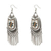 Shining Jewel Traditional Indian Antique Silver Oxidized Stylish Dangler, Tassel Earrings for Women & Girls (SJ_1993_S)