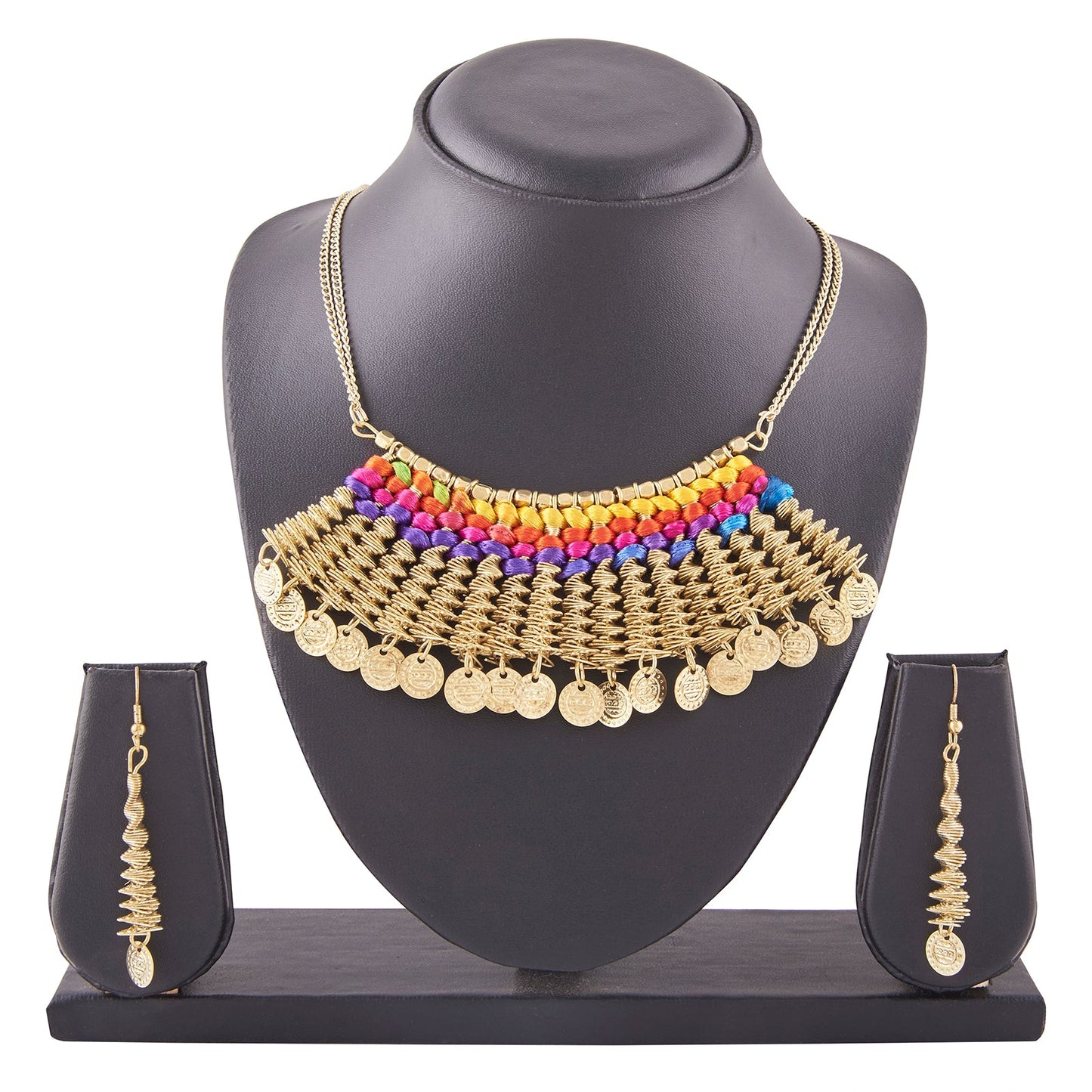 Multicolour Alloy Contemporary Necklace Set (SJ_2071)