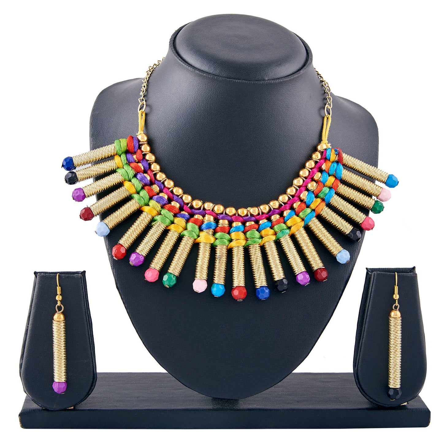 Multicolour Alloy Contemporary Necklace Set (SJ_2075)