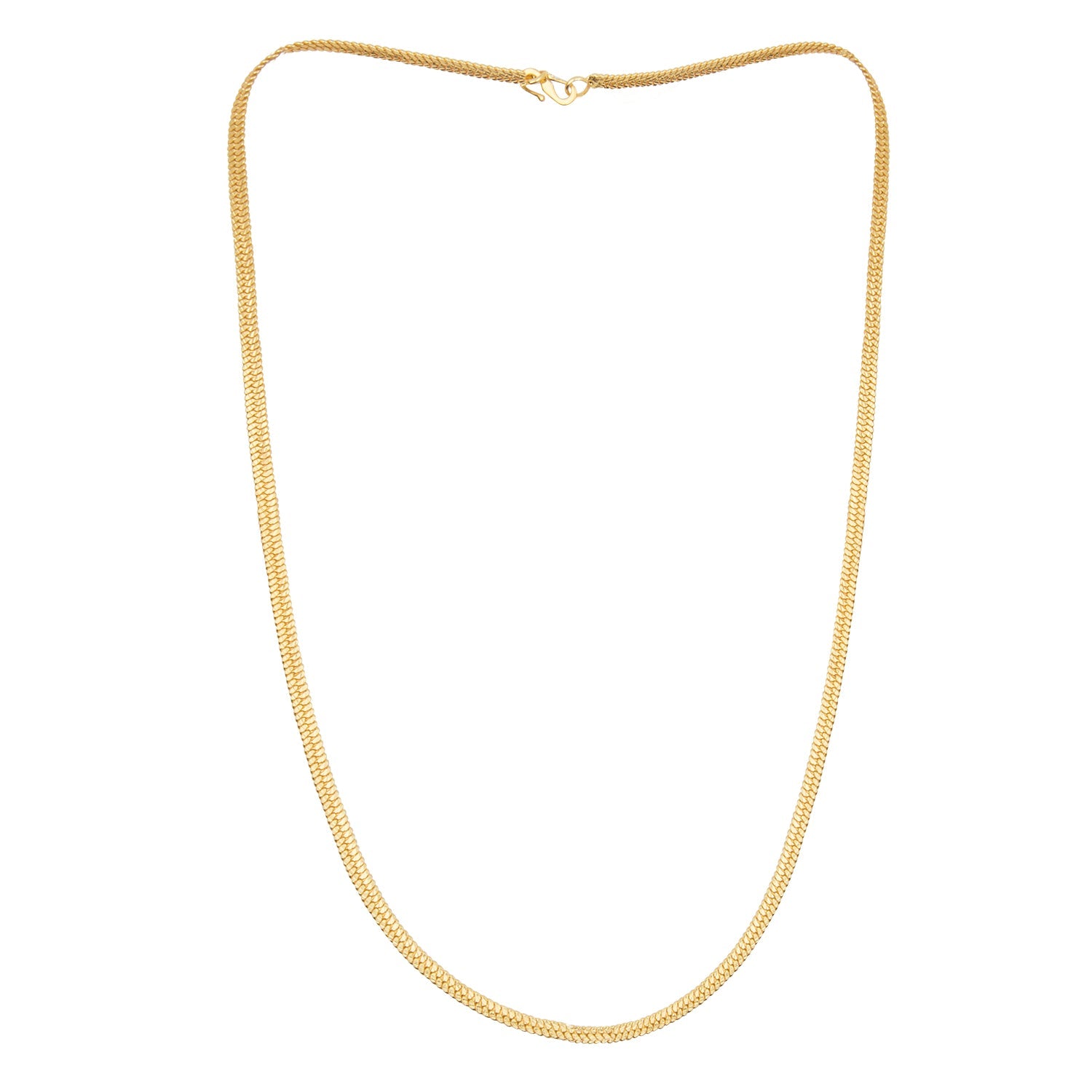 24K High Gold Plated Celebrity Inspired Flat Gold Chain for Men (SJ_21
