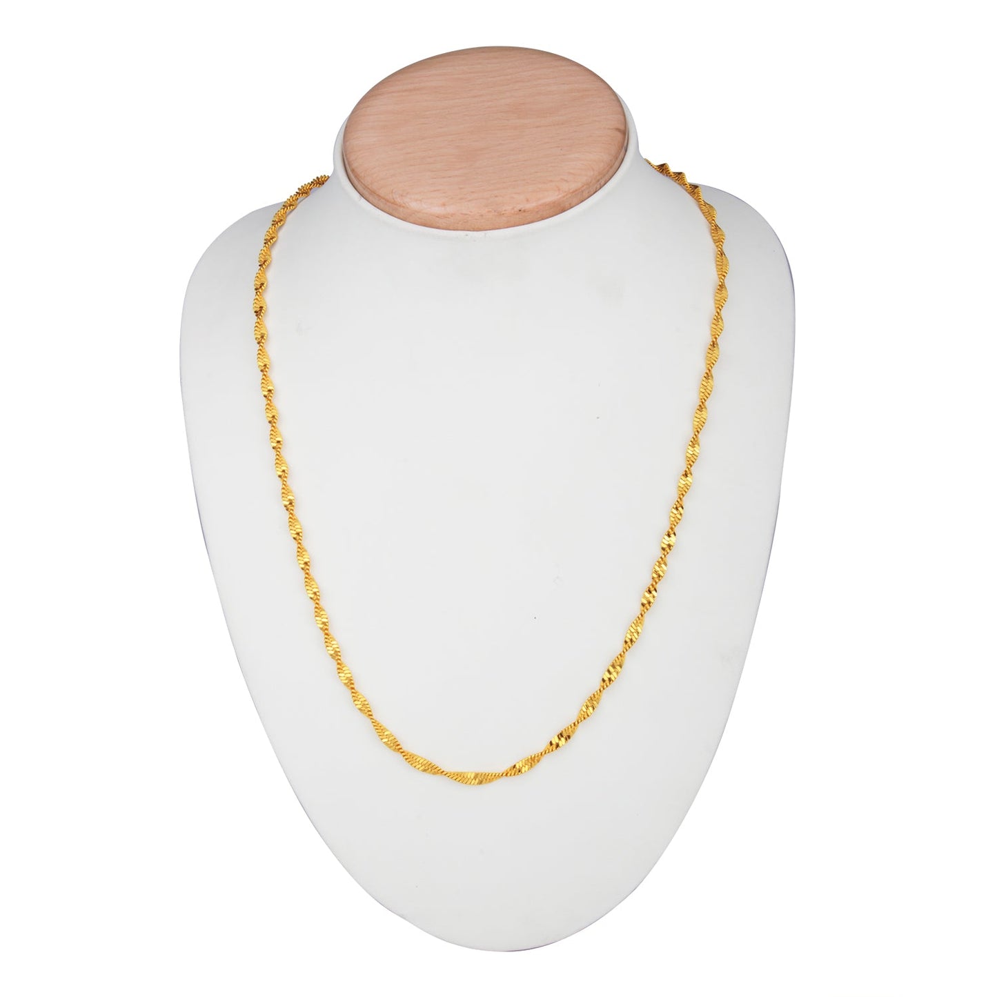 24K High Gold Plated Celebrity Inspired Unisex Intertwining Gold Chain (SJ_2116)